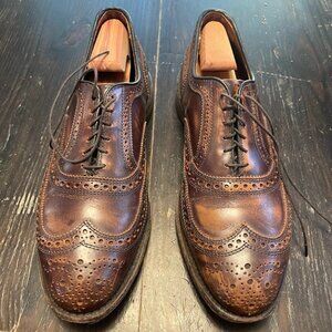 Allen Edmonds Morgan Brown Brush Off Leather Oxford Shoes Size 10.5 D